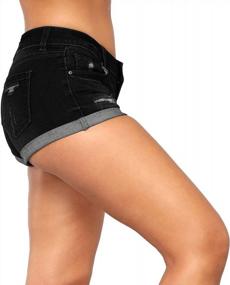 img 3 attached to Ripped Hole Mid-Waist Denim Shorts For Women - Juniors Short Jeans By Tulucky