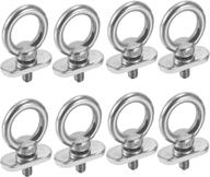 π track mount tie down eyelets for bungee cords or ropes - stainless steel, m6 bolt - ideal for rowing inflatable, kayak track accessories (available in 4, 6, or 8 packs) logo