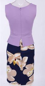 img 2 attached to Floral Print Sleeveless Bodycon Dress For Women - Perfect For Office, Work, Sexy Club Or Pencil Dress