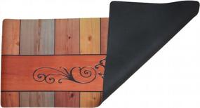 img 3 attached to Brandream Vintage Waterproof Kitchen Mat - Non Skid Laundry Room Runner With 3D Wood Appearance, 20X48