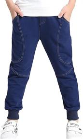 img 4 attached to 👖 Rysly Cotton Sweatpants - Tapered Casual Boys' Clothing Pants