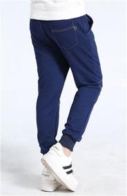 img 3 attached to 👖 Rysly Cotton Sweatpants - Tapered Casual Boys' Clothing Pants