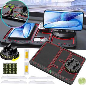 img 4 attached to Universal 360°Rotation Multifunctional Dashboard Organizer Car Electronics & Accessories