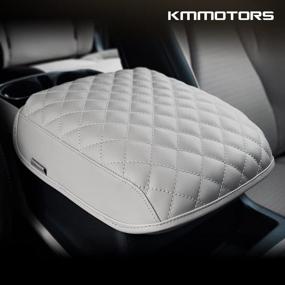 img 1 attached to 🎪 KMMOTORS Carnival KA4 2021-2022 Center Console Cover, Armrest Cushion, Console Protector, Carnival Accessories - Light Gray