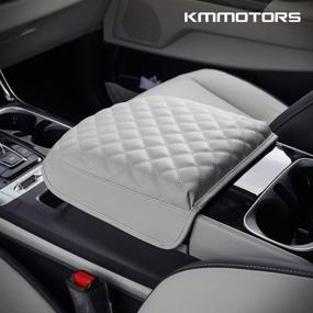 img 2 attached to 🎪 KMMOTORS Carnival KA4 2021-2022 Center Console Cover, Armrest Cushion, Console Protector, Carnival Accessories - Light Gray