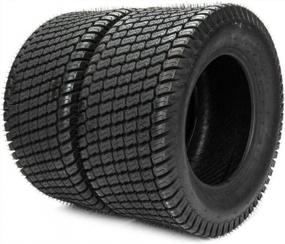 img 4 attached to 2 PCS 20X8.00-8 Lawn & Garden Mower Tires | 4PR Load Range B | Tubeless Turf Tractor Golf Cart