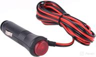 🔌 carviya car motorbike/motorcycle 12v-24v cigarette lighter power supply adapter plug cable with switch button and 5a fuse (3 meters) logo