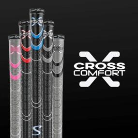 img 1 attached to Boost Traction & Swing Faster With SuperStroke Cross Comfort Golf Club Grip - X-Style Surface, Soft & Tacky Polyurethane.