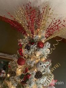 img 6 attached to 10 упаковок красных блестящих ягодных украшений на стебле для рождественской елки DIY венок ремесел-15,7 дюймов поддельные декоративные палочки для праздничного домашнего декора от Greentime