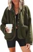 womens sherpa fleece shacket button down jacket with pockets - cozy, casual and warm outwear by nirovien logo