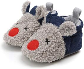 img 2 attached to HsdsBebe Slippers Cartoon Anti Slip Moccasins Boys' Shoes : Slippers