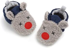 img 1 attached to HsdsBebe Slippers Cartoon Anti Slip Moccasins Boys' Shoes : Slippers