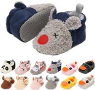 hsdsbebe slippers cartoon anti slip moccasins boys' shoes : slippers logo