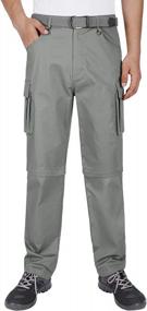 img 4 attached to Men'S Lightweight Zip-Off Hiking Travel Cargo Pants By DiShang