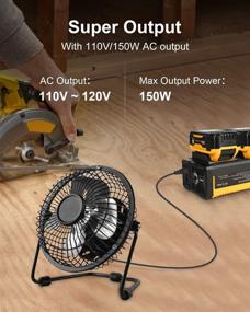 img 2 attached to High-Performance 150W Power Inverter for Dewalt 20V Battery (Yellow/Black) - Enhanced SEO