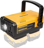 high-performance 150w power inverter for dewalt 20v battery (yellow/black) - enhanced seo logo