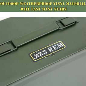 img 2 attached to Набор виниловых наклеек Aolamegs Ammo Can Наклейка Этикетка для банок Чехлы Коробки