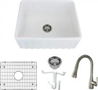 upgrade your kitchen with transolid kf-fusf24199 logan fireclay undermount sink kit logo