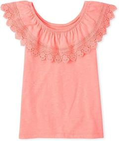 img 1 attached to Childrens Place Sleeve Crochet X Small Girls' Clothing - Tops, Tees & Blouses