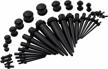 28-piece stainless steel taper and tunnel set with multiple styles and sizes for ear stretching logo