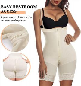img 2 attached to YIANNA Colombian Fajas Body Shaper With Tummy Control, Butt Lifter, Thigh Slimmer, And Zipper Crotch For Women'S Shapewear