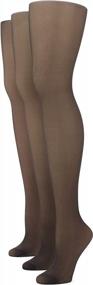 img 2 attached to No Nonsense Womens Graduated Compression Smart Support Control Top Pantyhose