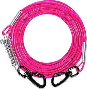 img 4 attached to 🐶 50FT Heavy Duty Long Dog Leash: Chew Proof, Outdoor Dog Runner for Medium to Large Dogs Up to 300LBS - Ideal for Yard, Camping, and Training!