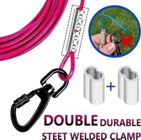 img 2 attached to 🐶 50FT Heavy Duty Long Dog Leash: Chew Proof, Outdoor Dog Runner for Medium to Large Dogs Up to 300LBS - Ideal for Yard, Camping, and Training!