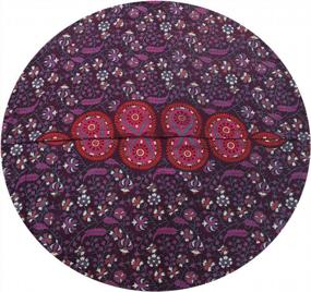 img 1 attached to Shubhlaxmifashion 32" Purple Mandala Floor Pillow Cushion Seating Throw Cover Hippie Decorative Bohemian Ottoman Poufs, Pom Pom Pillow Cases,Boho Indian