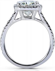 img 1 attached to Потрясающее кольцо Kobelli Radiant Moissanite - 3CTW из белого золота 14 карат