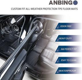 img 3 attached to ANBINGO Custom Waterproof Floor Mats for VW Golf Alltrack/GTI/R MK7 2015-2021 - All Weather Car Mats - Front & Rear Full Set - Black