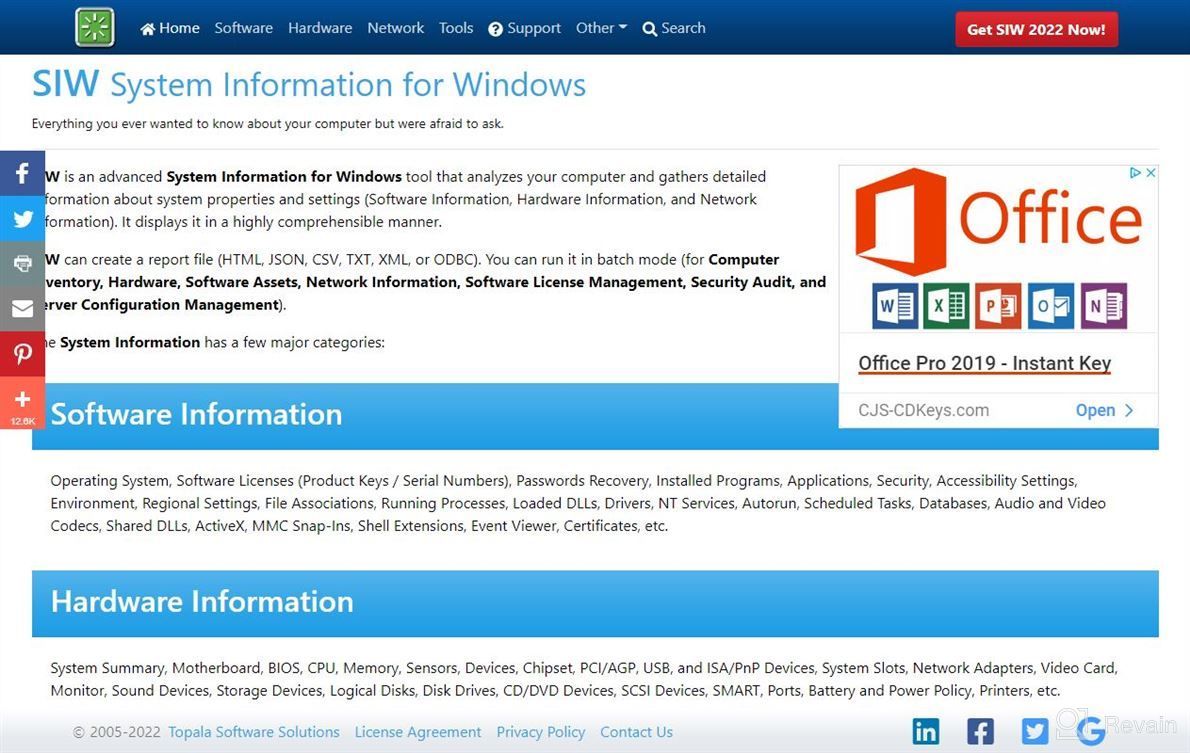 img 1 attached to SIW - System Information for Windows review by Terence Dardant