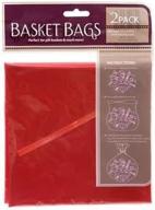 🛍️ 22 x 30 inch red translucent plastic basket bags - 2-pack logo