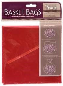 img 2 attached to 🛍️ 22 x 30 Inch Red Translucent Plastic Basket Bags - 2-Pack