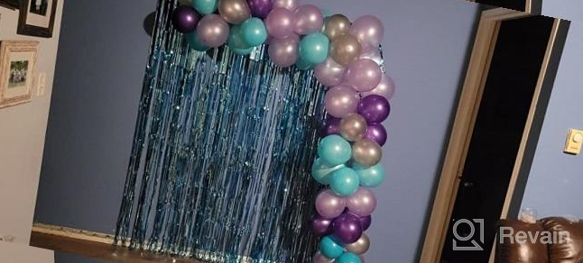 img 1 attached to Mermaid Balloon Garland Kit With 121Pcs Including Mermaid Tail Foil Balloons And Light Blue Foil Fringe Curtain For Under The Sea Party Decorations - JOYYPOP (Silver Color) review by Don Santos