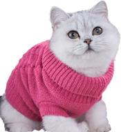 xxs girl cat sweater - turtleneck knitted apparel for warm cats logo