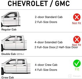 img 3 attached to 💨 Lightronic Dark Smoke Shatterproof WV194995 In-Channel Side Window Visor Deflector Rain Guard Set for 2015-2022 Chevrolet Colorado & GMC Canyon Crew Cab - 4PCS