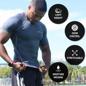 img 2 attached to Men'S Cool Dry Short Sleeve Compression Shirt - Ideal Athletic Baselayer For Running And Workouts By Thermajohn