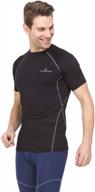 мужская компрессионная рубашка cool dry с коротким рукавом — идеальный спортивный базовый слой для бега и тренировок от thermajohn логотип