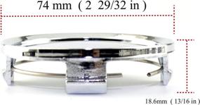 img 2 attached to 🔵Премиум 4шт 74мм(2.91дюйма)/69.5мм(2.74дюйма) центральные колпачки для дисков A4 Aftermarket