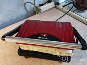 img 14 attached to Sandwich maker Kitfort KT-1609 Panini Maker, red