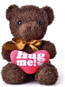 img 4 attached to 12'' FUN LITTLE TOYS Teddy Bear Stuffed With Heart - Perfect Valentines Gift For Kids And Babies
