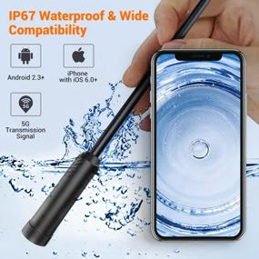 img 1 attached to 33FT AutoFocus Wireless Drain Camera With Flashlight Oiiwak 12MP 3104P Waterproof 5G Wi-Fi Endoscope Inspection Camera Bore Scope With 0.55In Lens Pipe Sewer Plumbing Snake Camera For Android IPhone