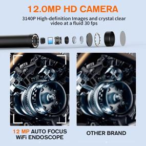 img 3 attached to 33FT AutoFocus Wireless Drain Camera With Flashlight Oiiwak 12MP 3104P Waterproof 5G Wi-Fi Endoscope Inspection Camera Bore Scope With 0.55In Lens Pipe Sewer Plumbing Snake Camera For Android IPhone