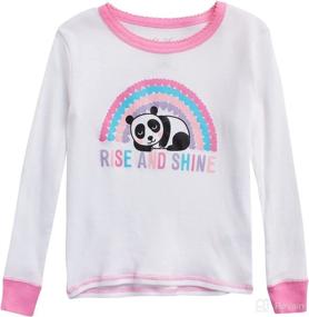 img 1 attached to Rene Rofe Baby Girls’ Pajama Set: 4 Piece Sleep Shirt and Jogger Bottoms - Snug Fit PJs