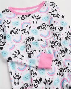 img 2 attached to Rene Rofe Baby Girls’ Pajama Set: 4 Piece Sleep Shirt and Jogger Bottoms - Snug Fit PJs