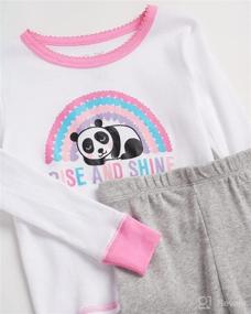 img 3 attached to Rene Rofe Baby Girls’ Pajama Set: 4 Piece Sleep Shirt and Jogger Bottoms - Snug Fit PJs