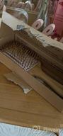 img 1 attached to Eco-Friendly Bamboo Hair Brush And Detangle Comb For Healthier, Shinier Hair review by Ari Tanner