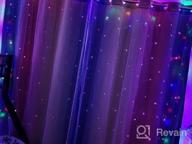 img 1 attached to Anjee Star Curtains For Girls Cutout Style 2 In 1 Double Layer Light Blocking Ombre Grommets Top Drape With Sheer Voile Gauze For Living Room Kids Bedroom 2 Panels 52 X 63 Inch, Blue Purple review by Christopher Gotcher