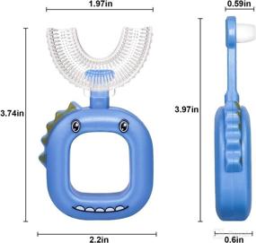 img 3 attached to Qinerle Toothbrush Dinosaur Silicone U Shaped